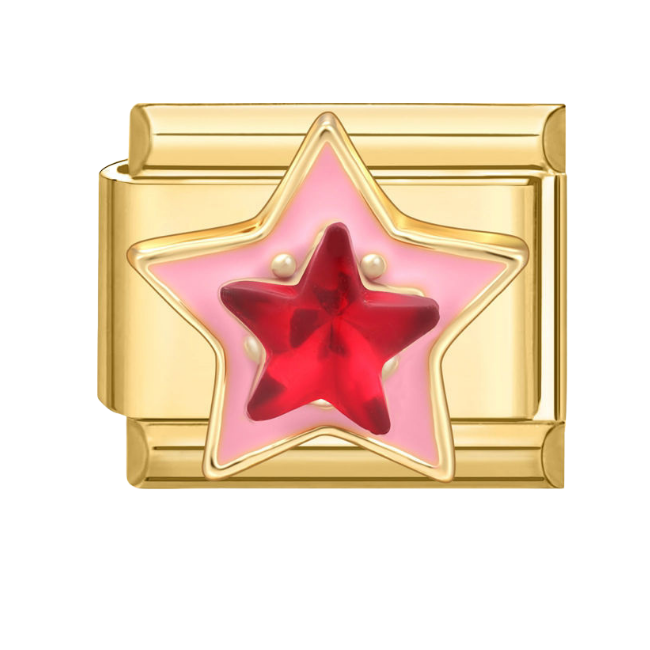 Pink rhinestone star
