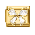 White rhinestone bow