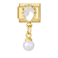 White dangled rhinestone