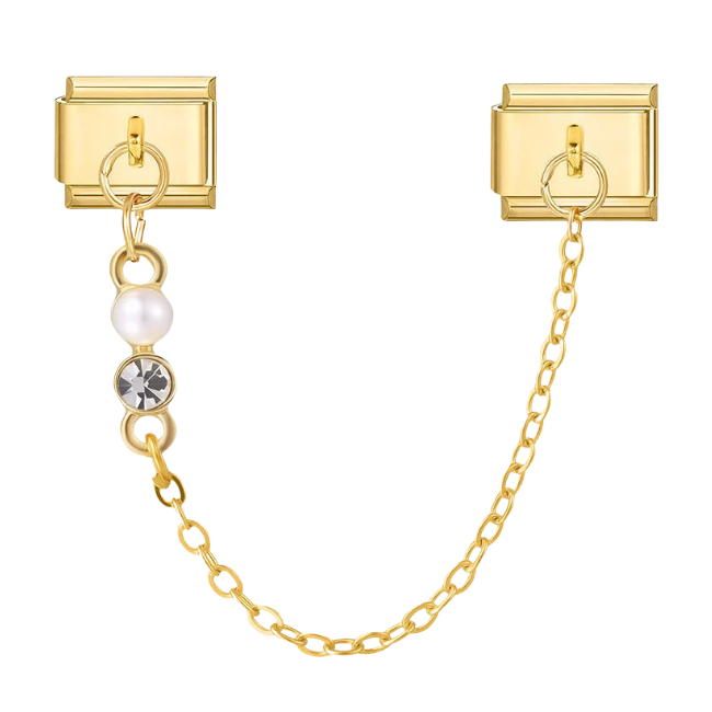 Black rhinestone chain