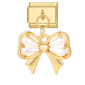 Dangled white bow