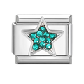Green rhinestone star