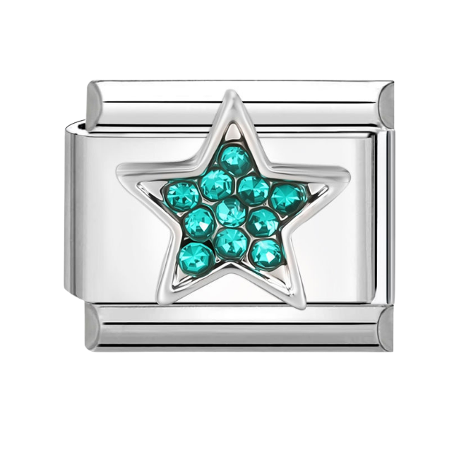 Green rhinestone star