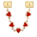 Red hearts chain