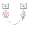 Pink paw and north star chain