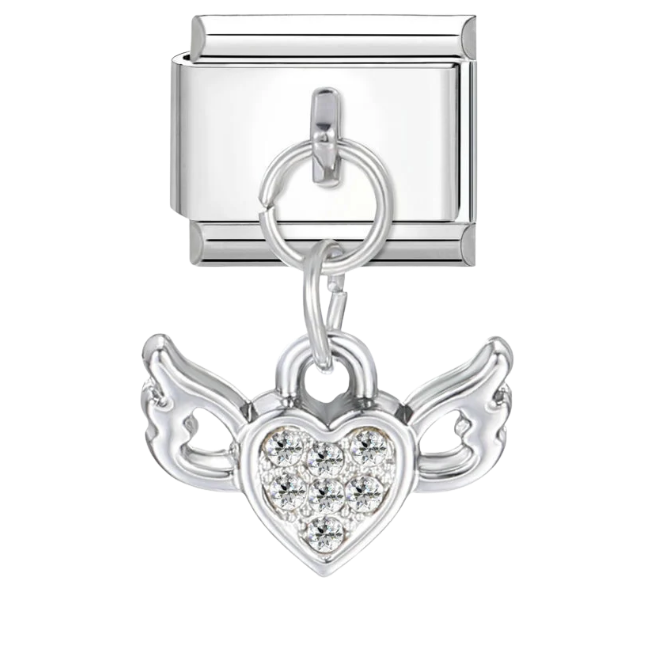 Flying heart dangled