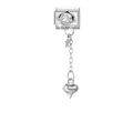 Rhinestone with dangled heart