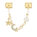Star , moon and pearl chain