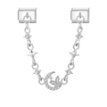Moon with butterfly chain