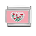 Heart of red flowers
