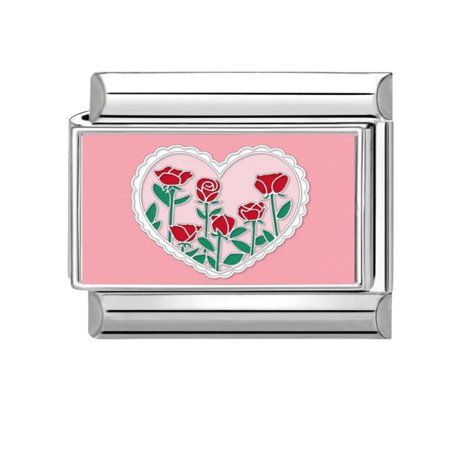 Heart of red flowers