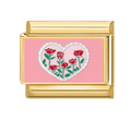 Heart of red flowers