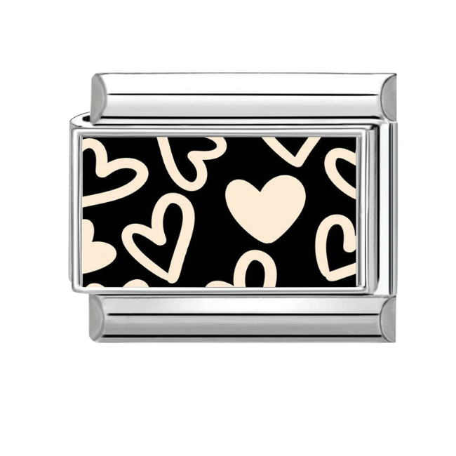 Black& white hearts